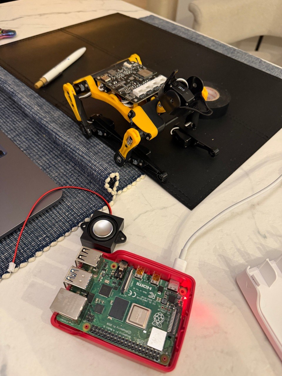 The Pi 4 brain and Bugs body